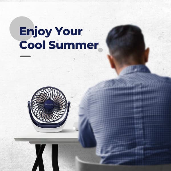 Usb Fan, Small Table Fan With Strong Airflow And Quiet Operation 3 Speed, 360°