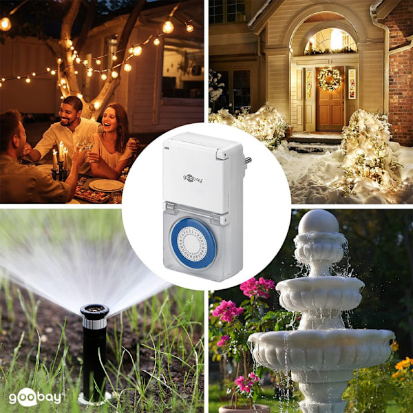 Digital Timer/IP44/Programmable/Indoor and Outdoor/LCD Display, Easy to Use