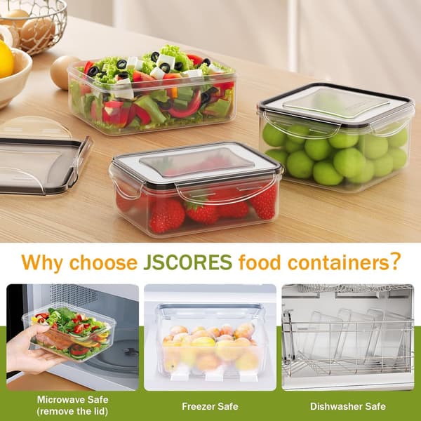 Food Storage Container with Lid Set, 40 Pieces, Leakproof Food Container Set for Kitchen