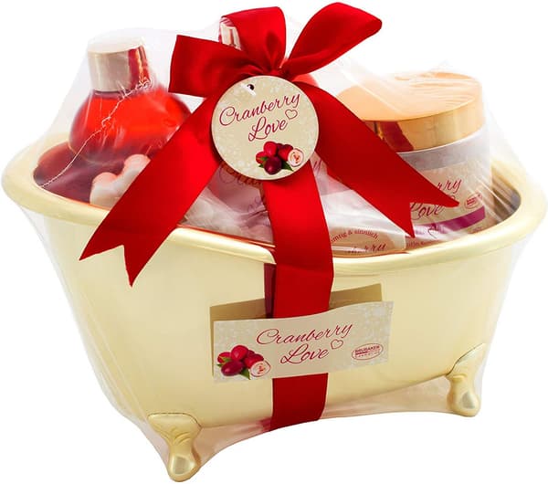 Cranberry Love Bath Set med Bath Gold 6 delar