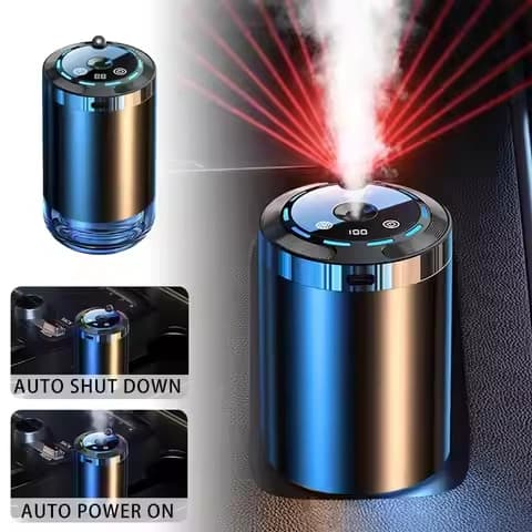 Car Fragrance Humidifier   Modes Scent Air Car Odor Eliminator Long Lasting Universal Car Diffuser With Digital Display
