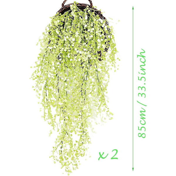 2 stycken konstgjorda blommor på vägghängande blommor Terrass konstgjorda blommor
