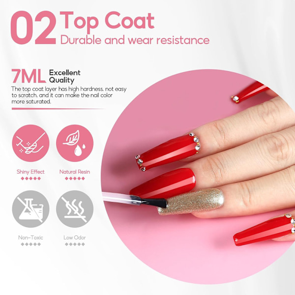 Akryl Gel Varnish Semi Permanent Top Gel Coating Base Coat Primer Gel