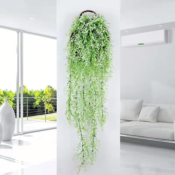 2 stycken konstgjorda blommor på vägghängande blommor Terrass konstgjorda blommor