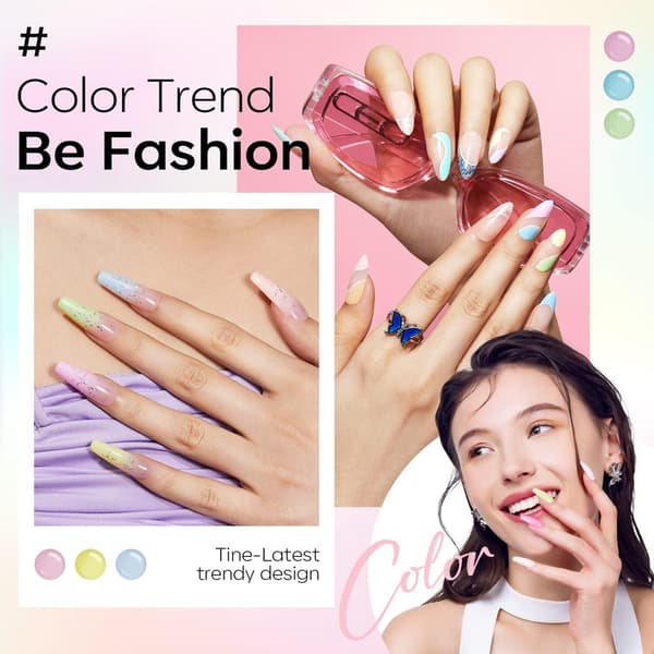 40 st Gellack, 36 st Pastel Dream Collection Macaron Glitter Sommar Snack Gellack,