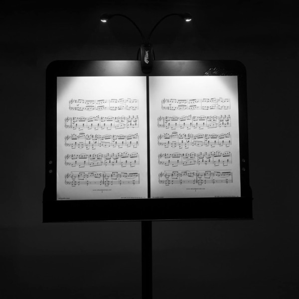 Dual Head Music Stand Light med 4x LED