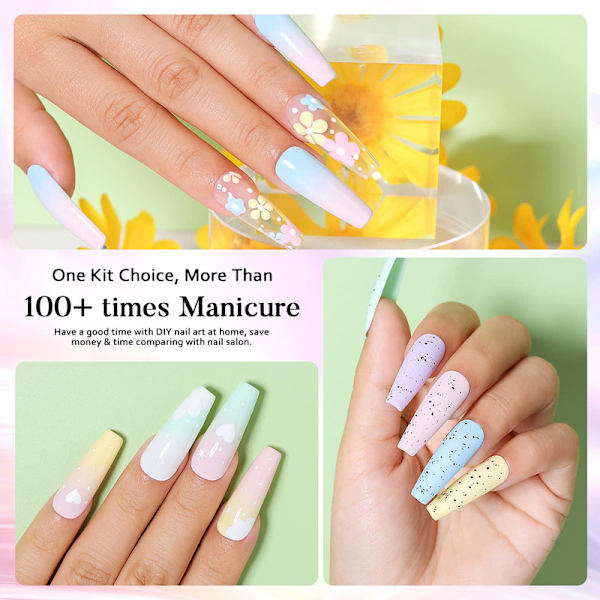 Gel Nagellack Set, 8 ml 12 färger Blötlägg av UV LED Gel