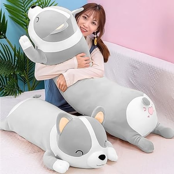 Shiba Inu Plush Cushion, Plush Animal Dog Cute Corgi Akita Soft Plush Animal Comfort Cushion, Gift for Girls
