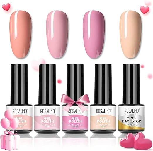 Semi-permanent rosa lack 4 färger mini nagellack semi-permanent gel