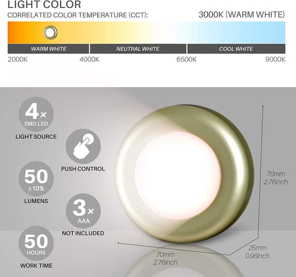 5-pack LED-spotlights Gyllene – varm vit