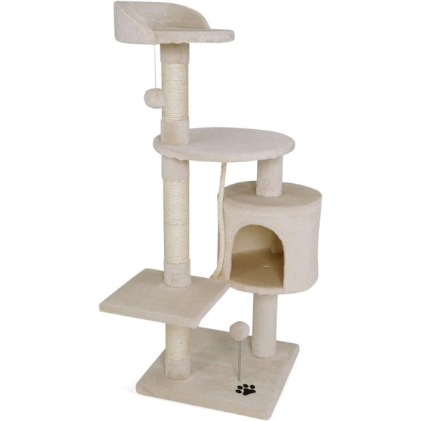 Cat Tree Activity Center Skrapstolpe, 112 cm, Beige