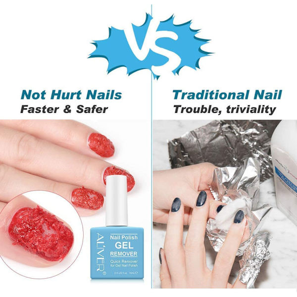 Magisk borttagning 2st 15ml UV Gel Nagellack Remover Soak