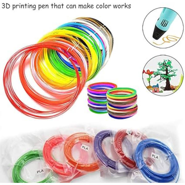 3D Filament 3D Pen PLA 3D Pen Filament 20 Colors 1.75mm 5M (16.4ft) Each Color