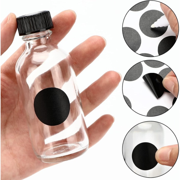 Miniglasflaskor med lock, 12 shotflaskor för att fylla 60 ml, små glasflaskor