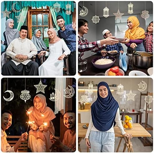 9 stycken prdynadsträhängen, ramadandekoration, islamisk dekoration, Eid Ramadan