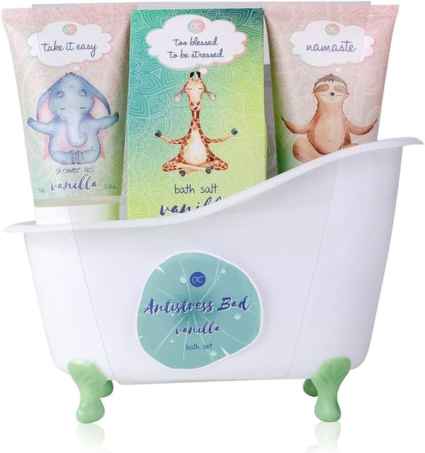 Anti Stress Bad & Dusch Set med Vaniljdoft - Set för kvinnor