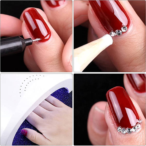 3 800 st strasstenar, nagelkonst, nagelpärlor,
