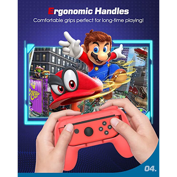 eller Nintendo Switch Joy-Con, Grip för Nintendo Switch Controller
