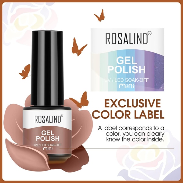 Semipermanent Orange 8 Färger Mini Nagellack Semipermanent Ge