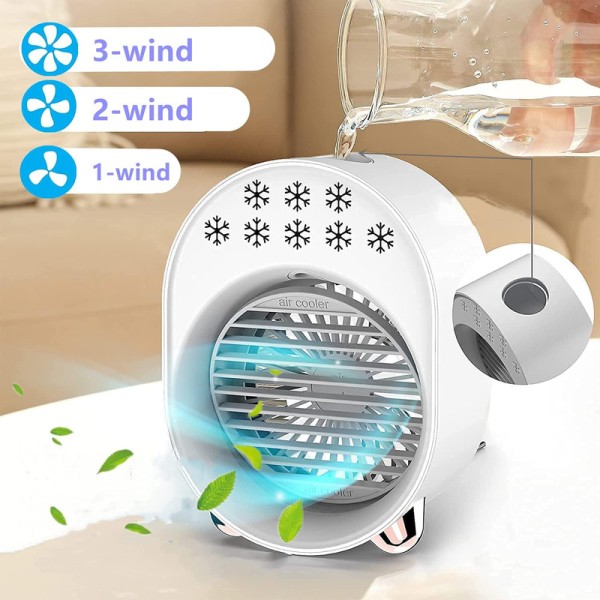 Portable Air Conditioner, Personal Air Cooler, Mini Portable Air Cooler Personal Air Cooler