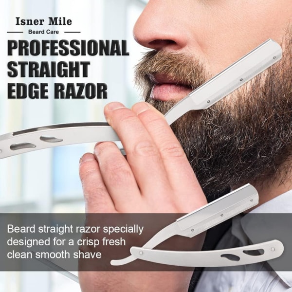 Set för män, skäggtillväxtvård & trimning med hårbalsam skäggolja,