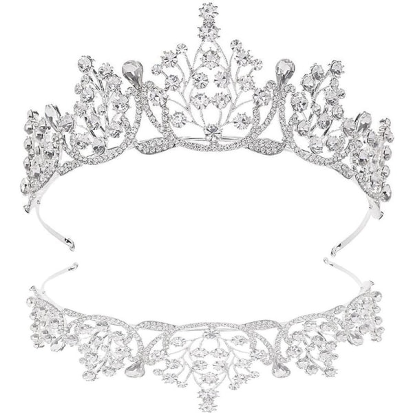 Bröllop Tiara, Crystal Princess Tiara Crystal Rhinestone Bridal Tiara Crown