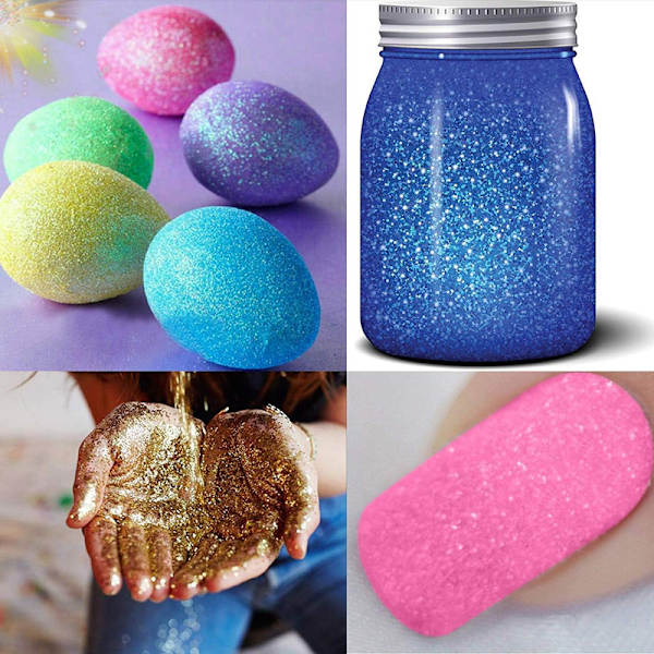 Fint Glitter 12-pack Glitterpulver Flerfärgat Glitterpulver för Festivaler Ansikte och Naglar och Barnens Aktiviteter
