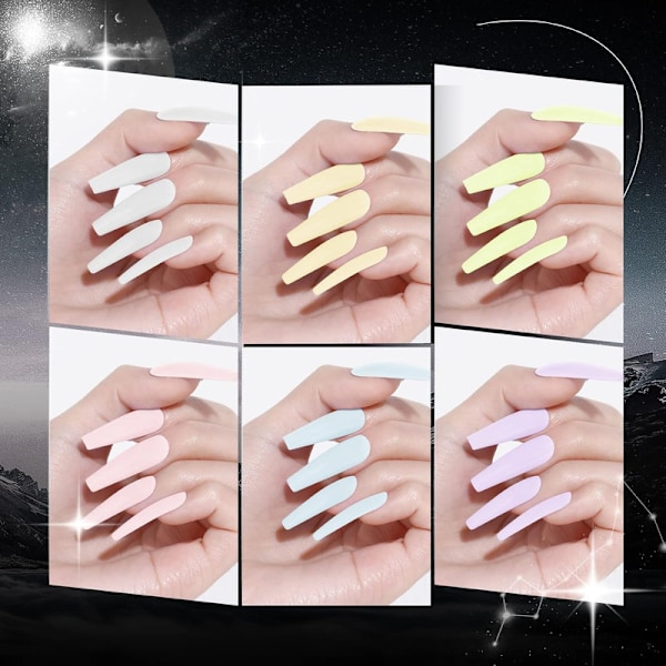 10 Färger Gellack Set, Macaron Färger Lila Vit Rosa Orange Blå Grön Gul Färg Shellac Gel 5ml