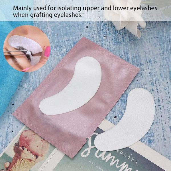 Ögonfransförlängningskudde, 50 stycken under ögonkuddar Pure Hydrogel Eye Patch Lash Gel