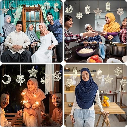 9 stycken prdynadsträhängen, ramadandekoration, islamisk dekoration, Eid Ramadan