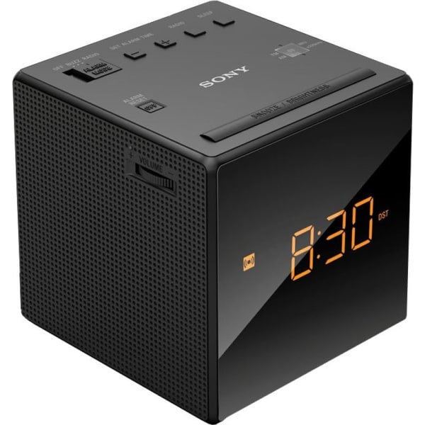 Klockradio, Svart, One Size
