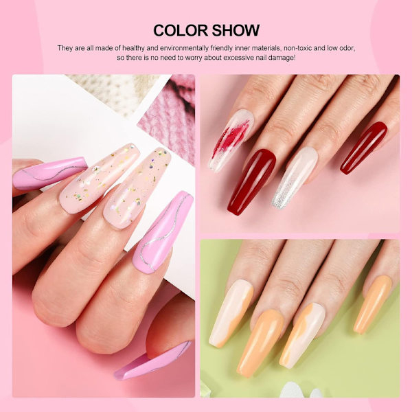 Semi-permanent gel nagellack UV LED Semi-permanent nagellack 7ML, 10st