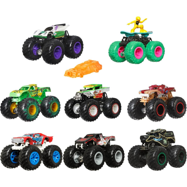 Hot Wheels Monster Trucks Urval av 1:64-skala Collectible Die-Cast Metal Toy Trucks,