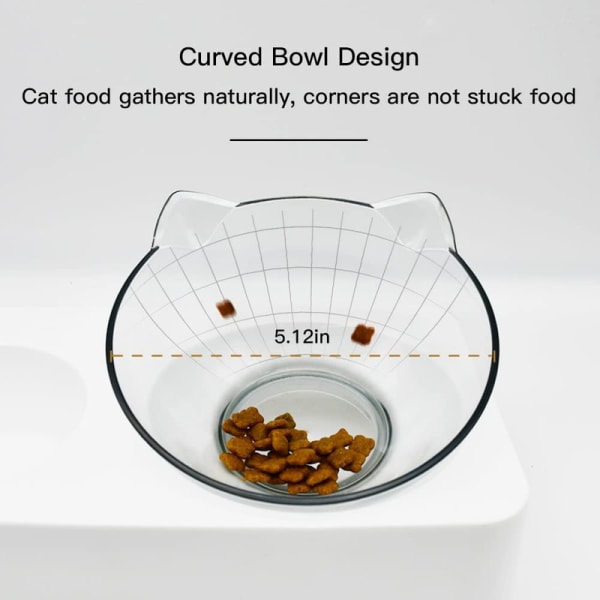 Kattskålar, dubbel kattmatskål, gravitationsvatten- och matskål för katt och liten hund,