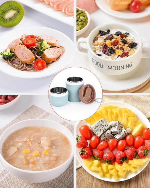 Muesli Cup Rostfritt Stål Sprout Mugg 720ml Läckagesäker Yoghurtkopp
