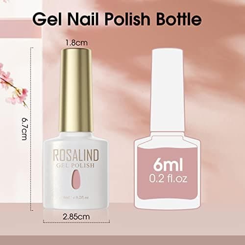 UV Nagellack 6 Farben Weiß Rosa Hellrosa Neon Rosa Glitter Rosa Schellack Set