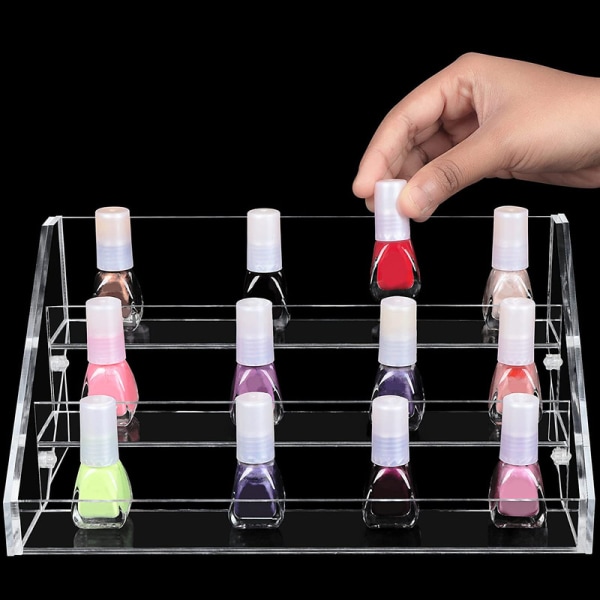 3-lagers nagellacksräcke - display på bord, bänk eller hylla