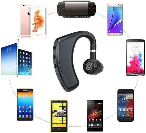 Bluetooth-headset med mikrofon, Bluetooth 4.1 trådlöst headset, handsfree i örat, kompatibla med