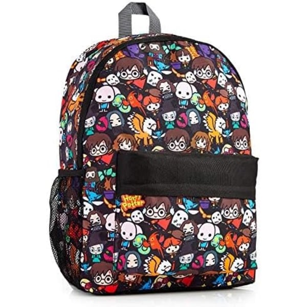 School Bag, Backpacks for Girls Boys with Chibi Character Print, School Supplies for Kids