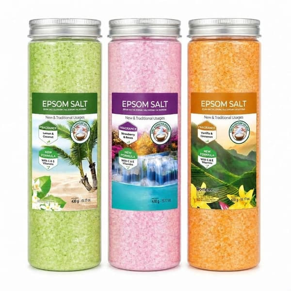 Bath Salts Set - Epsom Salt - Himalayan Pink Salt