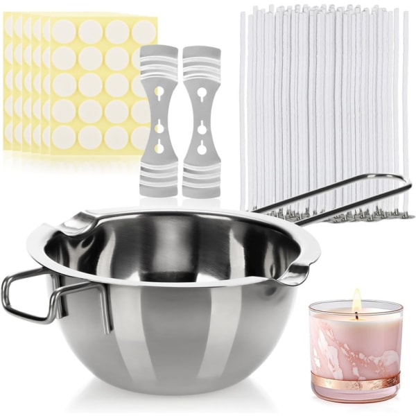 candle making set - 243-piece candle production accessory set - candle wicks, melting pot,