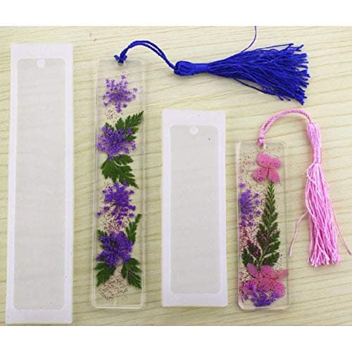 2pcs Resin Molds Set Bookmark Epoxy DIY Rectangle Silicone Mold Making Epoxy Resin Jewelry Craft Tools