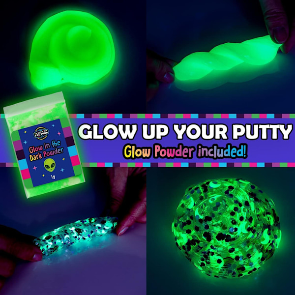Galaxy Space Goo, Glow in The Dark DIY Space Putty, 29 delar