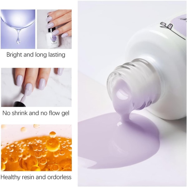 UV Shellac nagellack, set 6 st, 8 ml UV-gelset under UV/LED-ljus, nagellack