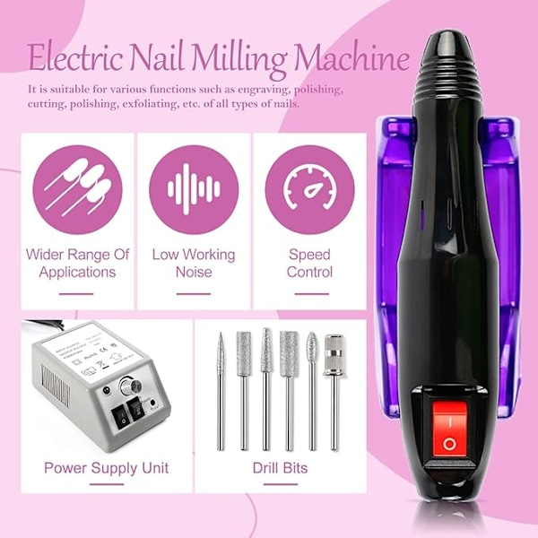 15 st UV-nagellacksset med 36 W UV-lampa + 4 st snabb montering, gelnaglar, startset, gelnaglar, gör-det-själv-set med professionella nagelfräsar för nagelkonst, presenter för kvinnor