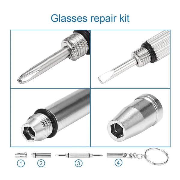 1000 Pcs Micro Screws, Nuts, Stainless Steel Washers for Glasses and Sunglasses,