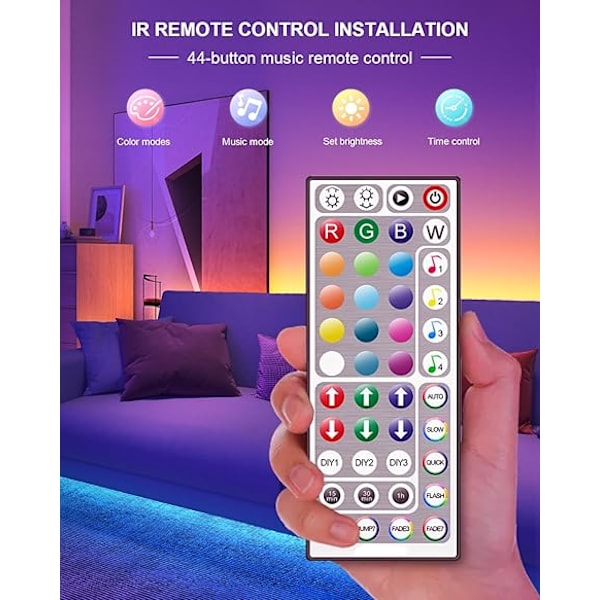 LED Strip 30m, LED Bedroom, LED Strip RGB Light, Bluetooth Application Control Synchronized