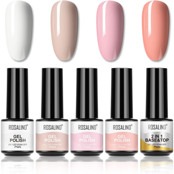 UV-nagellack 4 färger nude shellac nagellack set