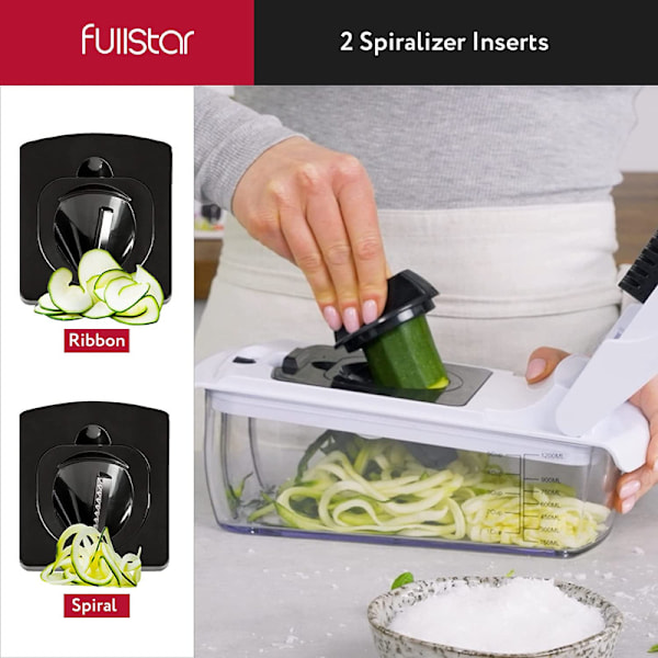 9-i-1 Deluxe Grönsakshackare Lökhackare Mathackare Manuell spiralizer