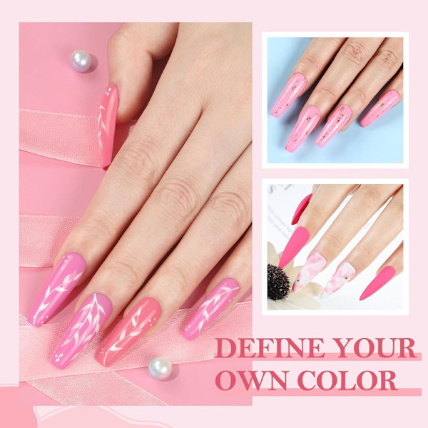 Gel Nose Selber Set, 80W UV/LED Nagellampa Gel Nagel Set Komplett med 3pc Poly Nagel Gel